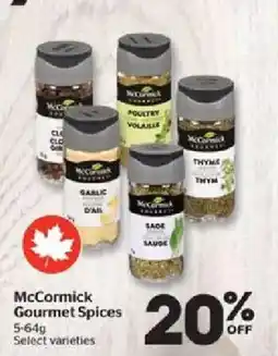 Calgary Co-op McCormick Gourmet Spices offer