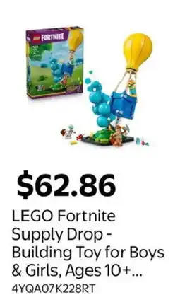 Walmart LEGO Fortnite Supply Drop - Building Toy for Boys & Girls offer