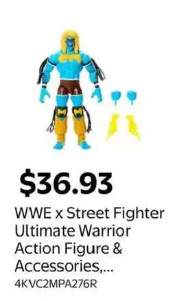 Walmart Wwe x street fighter ultimate warrior action figure offer