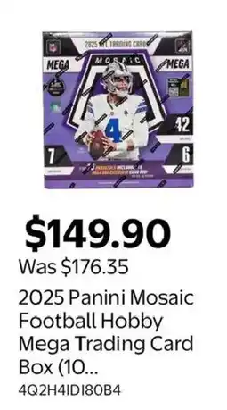 Walmart Panini 2025 Mosaic Football Hobby Mega Trading Card Box offer