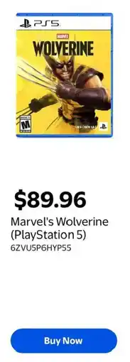 Walmart Marvel's Wolverine (PlayStation 5) offer