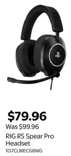 Walmart PlayStation RIG R5 Spear Pro Headset offer