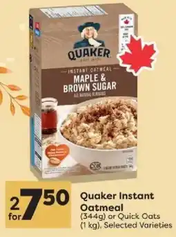 Quality Foods Quaker instant oatmeal offer