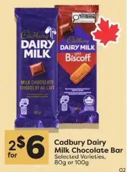Quality Foods Cadbury dairy milk chocolate bar offer