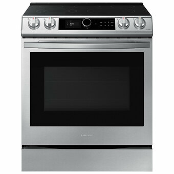 Best Buy Samsung 30" 6.3 Cu. Ft. True Convection Slide-In Electric Air Fry Range (NE63T8711SS) - Stainless offer