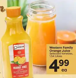 Quality Foods Western Family Orange Juice offer