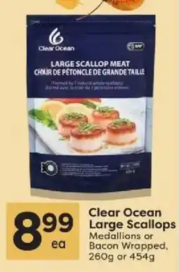 Quality Foods Clear Ocean Large Scallops offer