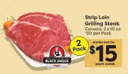 Quality Foods Black Angus Strip Loin Grilling Steak offer