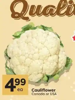Quality Foods Cauliflower offer