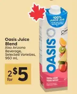 Quality Foods Oasis juice blend offer