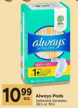 Quality Foods Always Pads offer