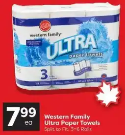 Quality Foods Western Family Ultra Paper Towels offer
