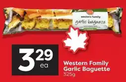 Quality Foods Western Family Garlic Baguette offer