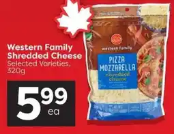 Quality Foods Western Family shredded cheese offer