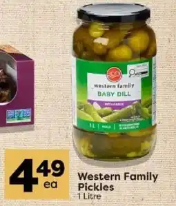 Quality Foods Western Family Pickles offer