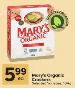 Quality Foods Mary's Organic Crackers offer