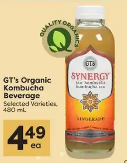 Quality Foods GT's Organic Kombucha Beverage offer