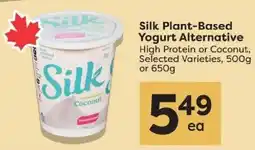 Quality Foods Silk plant-based yogurt alternative offer