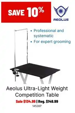 Ren’s Pets Depot Aeolus Ultra-Light Weight Competition Table offer