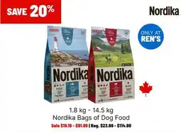 Ren’s Pets Depot Nordika Bags of Dog Food offer