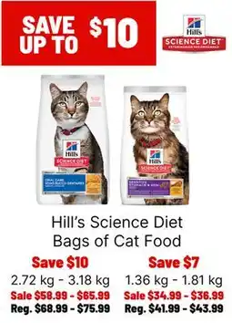 Ren’s Pets Depot Hill's Science Diet Bags of Cat Food offer
