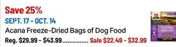 Ren’s Pets Depot Acana Freeze-Dried Bags of Dog Food offer