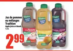 Bonanza Apple juice or blends offer