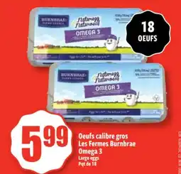 Bonanza Oeufs calibre gros Les Fermes Burnbrae Omega 3 offer