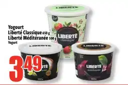 Bonanza Yogourt Liberté Classique 650 g Liberté Méditerranée 500 g offer