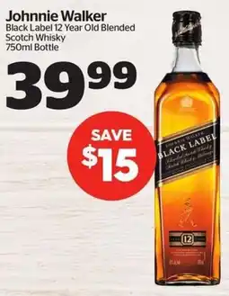 Calgary Co-op Johnnie Walker Black Label 12 Year Old Blended Scotch Whisky offer
