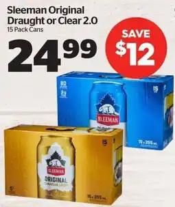 Calgary Co-op Sleeman Original Draught or Clear 2.0 offer