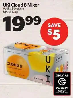 Calgary Co-op Uki cloud 8 mixer vodka beverage offer