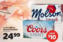 Calgary Co-op Coors Light or Molson Canadian offer