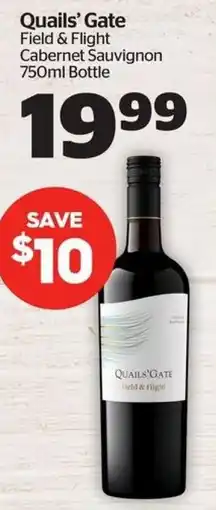 Calgary Co-op Quails' Gate Field & Flight Cabernet Sauvignon offer