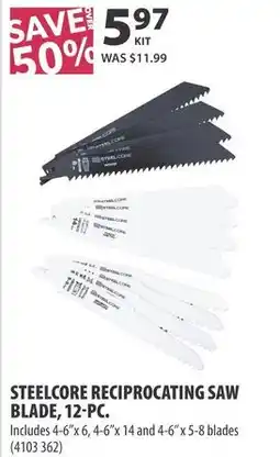 Co-op Steelcore reciprocating saw blade offer
