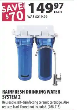 Co-op Rainfresh drinking water system 2 offer