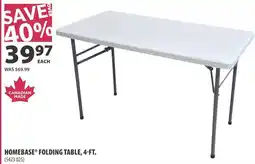 Co-op Homebase folding table offer