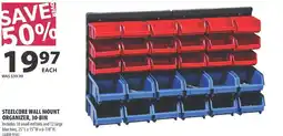 Co-op Steelcore wall mount organizer, 30-bin offer