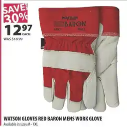 Co-op Watson gloves red baron mens work glove offer