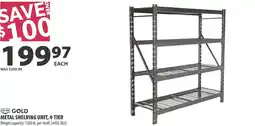 Co-op Co-op Gold metal shelving unit 4-tier offer