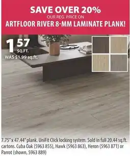 Co-op Artfloor river 8-mm laminate plank offer