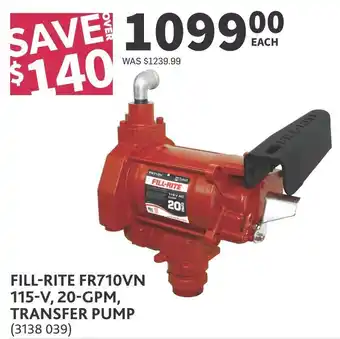 Fill-Rite fr710vn 115-v, 20-gpm, transfer pump