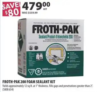 Froth-pak 200 foam sealant kit