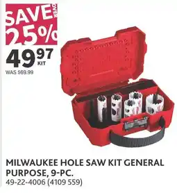 Co-op Milwaukee hole saw kit general purpose offer