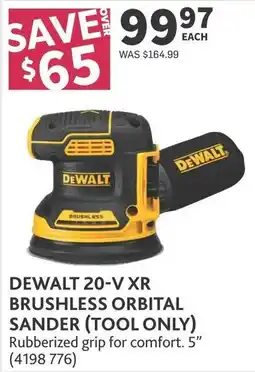 Co-op DeWalt 20-v xr brushless orbital sander (tool only) offer