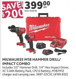 Co-op Milwaukee M18 hammer drill/impact combo offer
