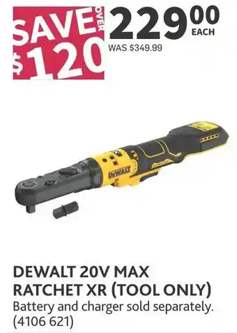 DeWalt 20v max ratchet xr (tool only)