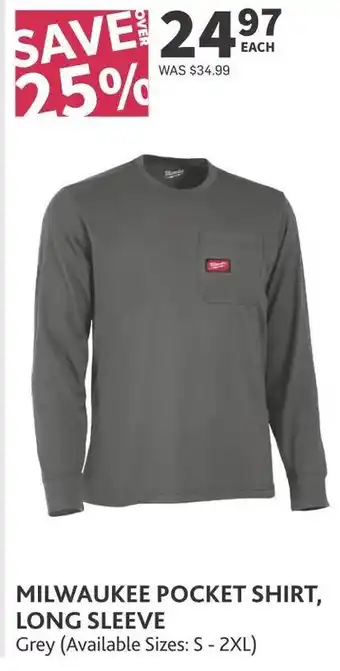 Milwaukee pocket shirt, long sleeve