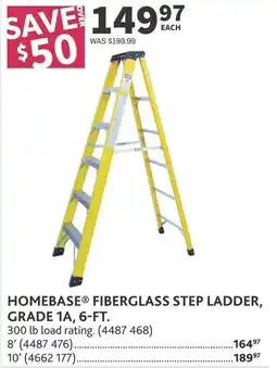 Co-op Homebase fiberglass step ladder offer