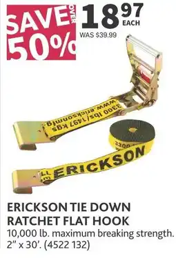 Co-op Erickson tie down ratchet flat hook offer